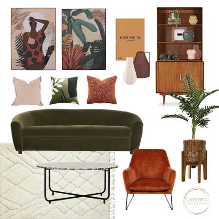 Lounge Lovers Living Room Interior Design Mood Board by Layered Interiors on Style Sourcebook