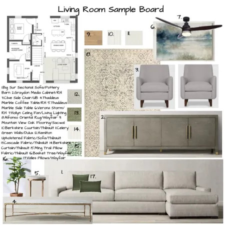 Living Room Sample Board Interior Design Mood Board by jenleclair on Style Sourcebook