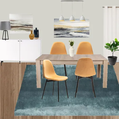 D7 - DINING ROOM MODERN YELLOW & GREY Interior Design Mood Board by Taryn on Style Sourcebook