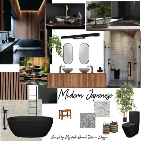 Modern Japanese Interior Design Mood Board by Elizabeth Grand on Style Sourcebook