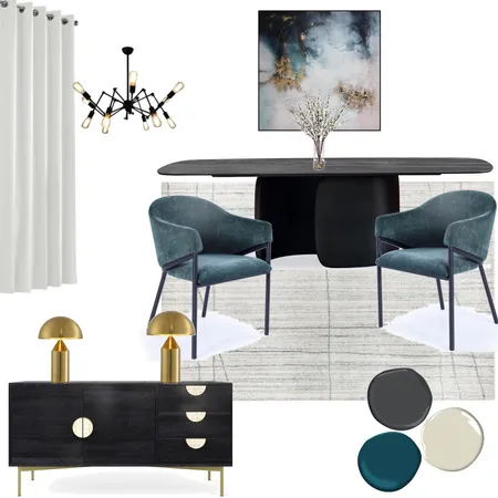 Luxury Dining Room Interior Design Mood Board by Interiors By Zai on Style Sourcebook