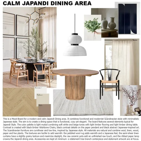 Japandi Dining room Interior Design Mood Board by lduboismaass on Style Sourcebook