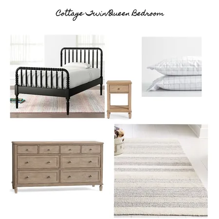 Cottage Twin/Queen bedroom Interior Design Mood Board by Katy Moss Interiors on Style Sourcebook