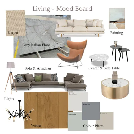 living room Interior Design Mood Board by AMOL PRADHAN on Style Sourcebook