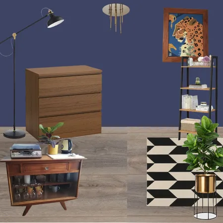 Dark Mid Century Office Interior Design Mood Board by britt_smorenburg@hotmail.com on Style Sourcebook