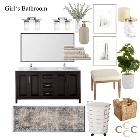 Vass Valoo - Girls Bathroom Interior Design Mood Board by CC Interiors on Style Sourcebook