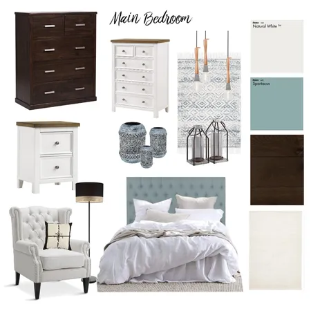 Scott Main Bedroom Blue Interior Design Mood Board by LMR Designs on Style Sourcebook