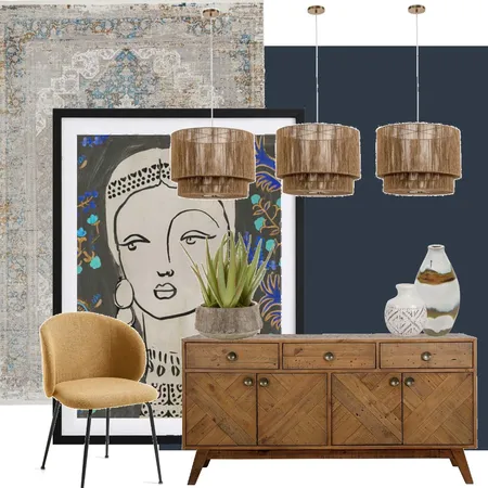 blue dining room Interior Design Mood Board by aeshaosman on Style Sourcebook