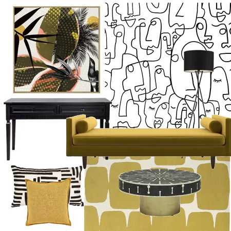 Yellow Entrance Interior Design Mood Board by aeshaosman on Style Sourcebook