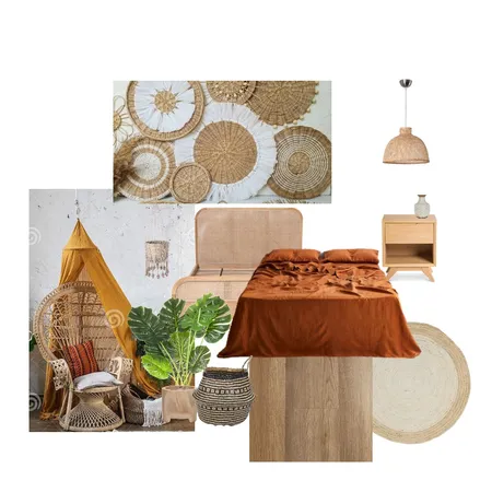 Boho Bed Interior Design Mood Board by Edna Oliveira on Style Sourcebook