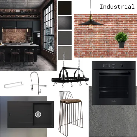 Industrial Kitchen Interior Design Mood Board by Kahryn on Style Sourcebook