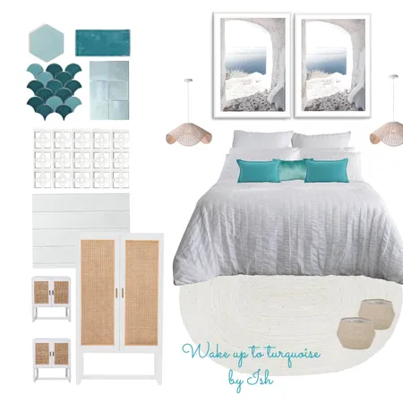 Wake up to Turquoise Interior Design Mood Board by Ish on Style Sourcebook