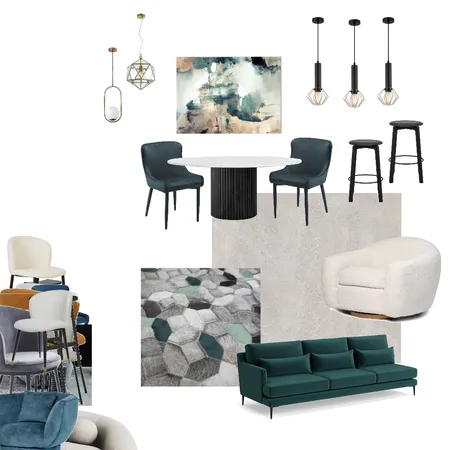 Ramona dining lounge concept 5 Interior Design Mood Board by Little Design Studio on Style Sourcebook