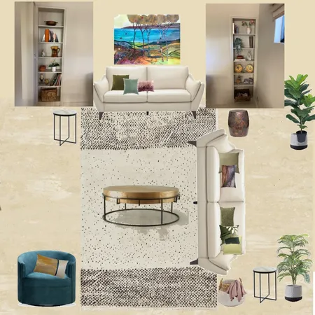 Family Living with links version Rosa with background shelves Interior Design Mood Board by rag on Style Sourcebook