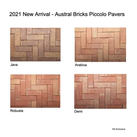 2021 New Arrival - Austral Bricks Piccolo Pavers Interior Design Mood Board by Brickworks on Style Sourcebook