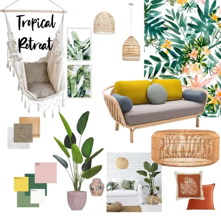 Tropical Retreat Interior Design Mood Board by AnetaKopciova on Style Sourcebook