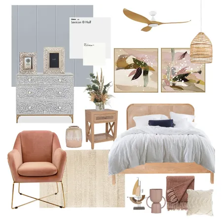 Coastal Master Bedroom Interior Design Mood Board by Alana Turner on Style Sourcebook