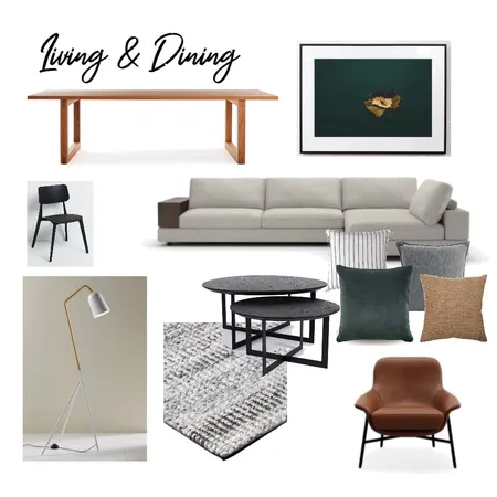 Living Dining Interior Design Mood Board by Boutique Yellow Interior Decoration & Design on Style Sourcebook