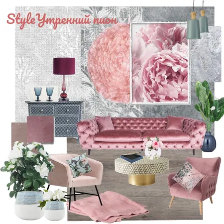 "Утренний пион" Interior Design Mood Board by Люсьена on Style Sourcebook