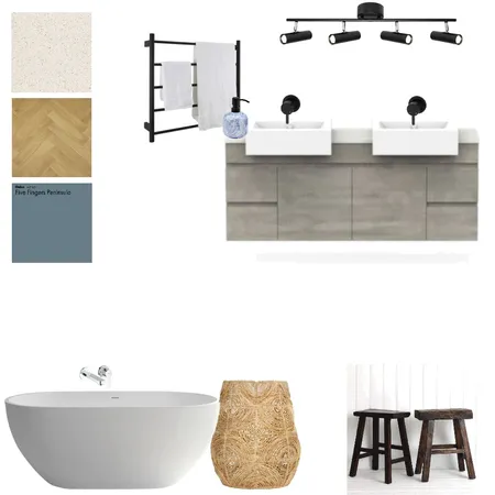 חדר מקלחת תעשייתי Interior Design Mood Board by Ofir Assulin Design on Style Sourcebook