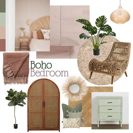 Boho Bedroom Interior Design Mood Board by Zoë Hectors on Style Sourcebook