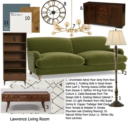 Lawrence Living Room Interior Design Mood Board by JasmineDesign on Style Sourcebook