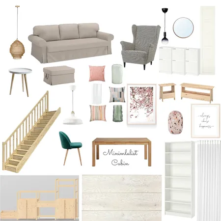 Minimalist Cabin Interior Design Mood Board by Designful.ro on Style Sourcebook