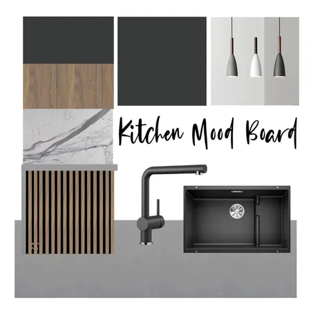 Raw Material Dark Kitchen Interior Design Mood Board by Ashleigh59 on Style Sourcebook