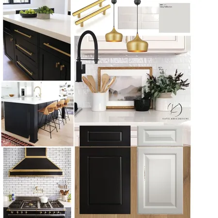 Black White & Gold Interior Design Mood Board by Katie Anne Designs on Style Sourcebook