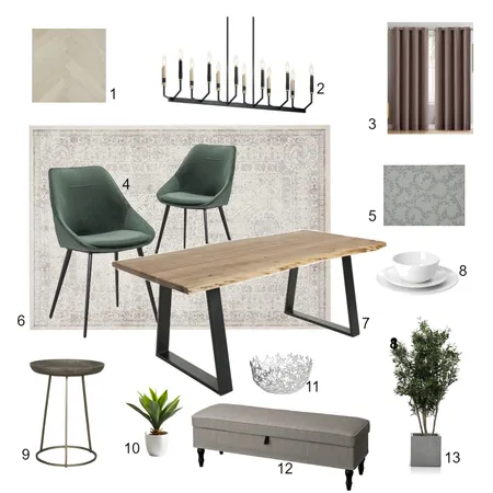 Module 9 Dining room Interior Design Mood Board by krisztina vizi on Style Sourcebook