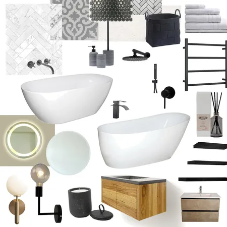 BATHROOM SCANDINAVIAN STYLE MOOD BOARD Interior Design Mood Board by KELEFORNIA DESIGN on Style Sourcebook