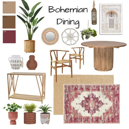 Bohemian dining Interior Design Mood Board by burcusyn on Style Sourcebook