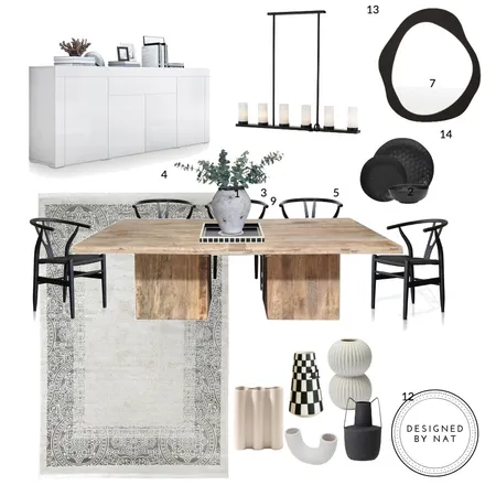 Dining room Interior Design Mood Board by Designed By Nat on Style Sourcebook