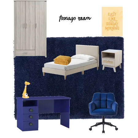teenage room blue Interior Design Mood Board by margaritalioumani on Style Sourcebook