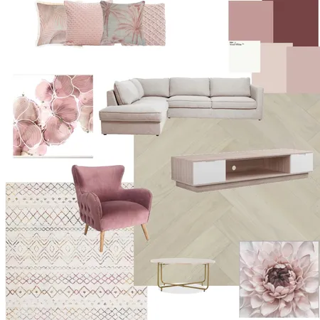 pink living Interior Design Mood Board by Ruth Fisher on Style Sourcebook