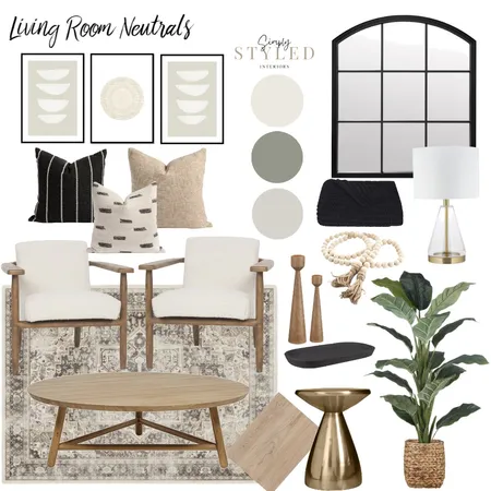 Living Room Neutrals Interior Design Mood Board by Simply Styled Interiors on Style Sourcebook