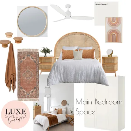 Main Bedroom Earthy colours Interior Design Mood Board by Luxe Style Co. on Style Sourcebook