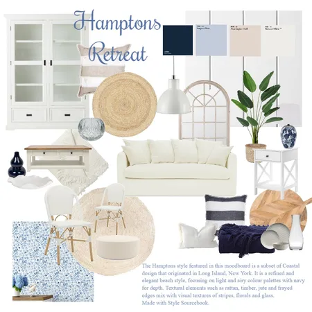 Hamptons Retreat Interior Design Mood Board by Jacqueline Packer on Style Sourcebook