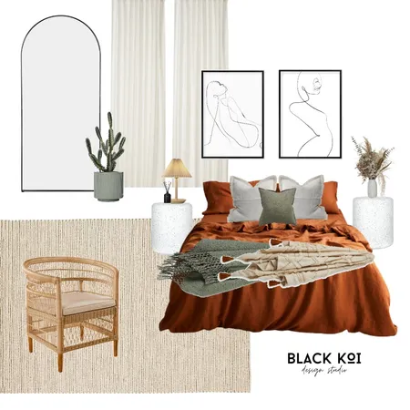 Avalon Bedroom 1 Interior Design Mood Board by Black Koi Design Studio on Style Sourcebook