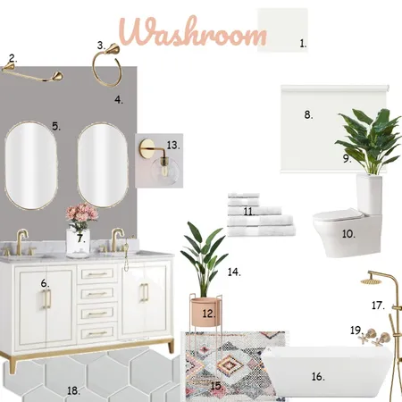 Washroom Interior Design Mood Board by Yas33 on Style Sourcebook