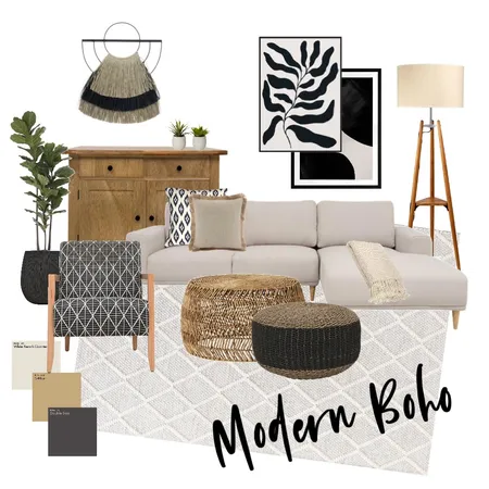 Modern Boho Interior Design Mood Board by kristinaparker on Style Sourcebook