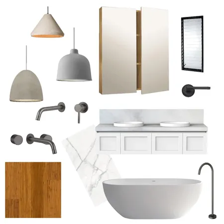 BENNETT - Contemporary Bathrooms Interior Design Mood Board by Kahli Jayne Designs on Style Sourcebook