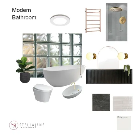 Modern Bathroom Interior Design Mood Board by StellaJane Interiors on Style Sourcebook