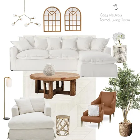 cozy neutrals living room Interior Design Mood Board by Bakithi Thukwana on Style Sourcebook