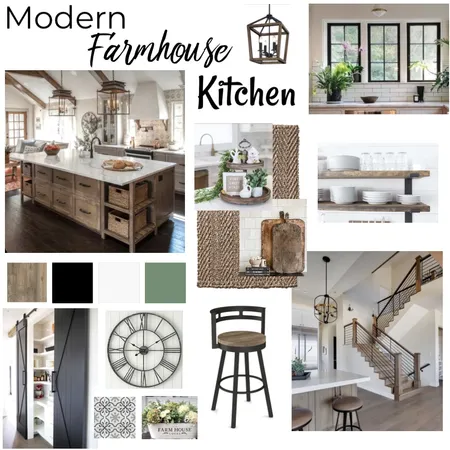 Modern Farmhouse Kitchen Interior Design Mood Board by Michellenash on Style Sourcebook