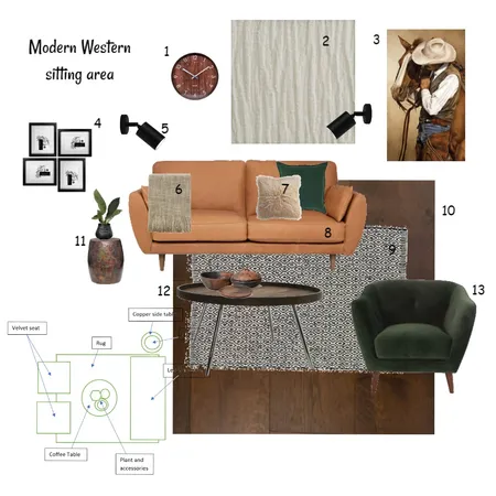 Modern Western sitting room Interior Design Mood Board by Joybird on Style Sourcebook