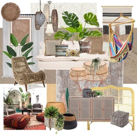 Boho living room Interior Design Mood Board by GK ESTÚDIO on Style Sourcebook