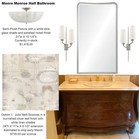 Moore monroe half bath 1 Interior Design Mood Board by Intelligent Designs on Style Sourcebook