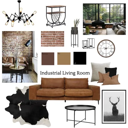 Industrial Living Room Interior Design Mood Board by tia.rose on Style Sourcebook