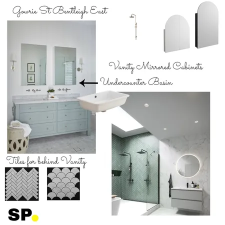 Gowrie St Bathroom Interior Design Mood Board by Six Pieces Interior Design  Qualified Interior Designers, 3D and 2D Elevations on Style Sourcebook